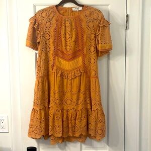 SEA New York eyelet shift dress - like new! Rust color